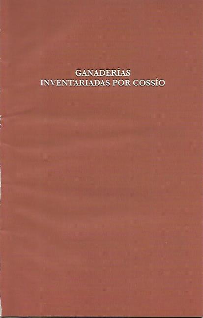 LAMINA COSSIO 50673: Capitulo Ganaderias inventariadas por Cossio