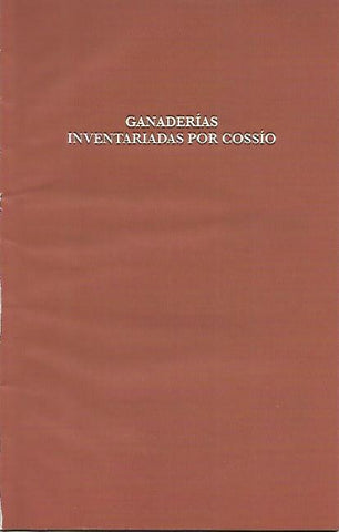 LAMINA COSSIO 50673: Capitulo Ganaderias inventariadas por Cossio