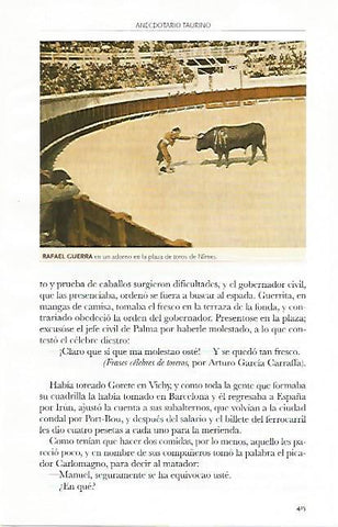 LAMINA COSSIO 50678: Rafael Guerra en la plaza de Nimes