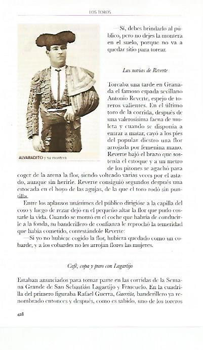 LAMINA COSSIO 50684: Alvaradito y su montera