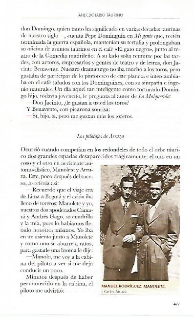LAMINA COSSIO 50699: Manolete y Carlos Arruza