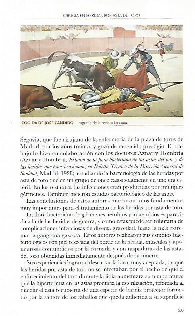 LAMINA COSSIO 50722: Cogida de Jose Candido