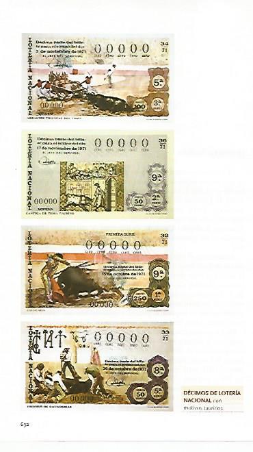 LAMINA COSSIO 50743: Loteria Nacional con motivos taurinos
