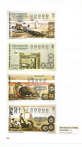 LAMINA COSSIO 50743: Loteria Nacional con motivos taurinos