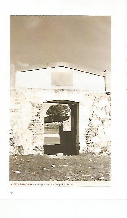 LAMINA COSSIO 50752: Puerta del antiguo coso de Campofrio en Huelva