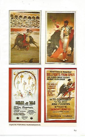 LAMINA COSSIO 50754: Cajas de cerillas tauromaquicas