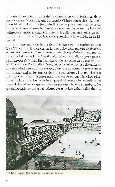 LAMINA COSSIO 50852: Toros en la Plaza Real de Lisboa