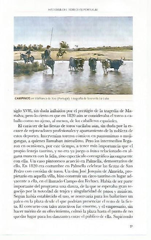 LAMINA COSSIO 50857: Campinos en Vilafranca de Xira portugal