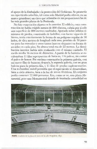 LAMINA COSSIO 50881: Plaza de toros en la calle Pergolese de Paris en 1892
