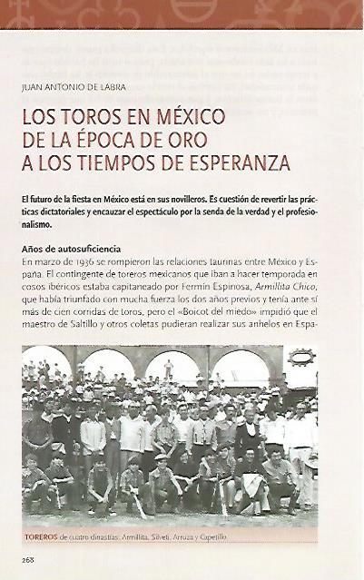 LAMINA COSSIO 50904: Armillita Silveti Arruza y Capellito en Mexico