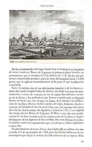 LAMINA COSSIO 50923: Lima vista desde la plaza de toros