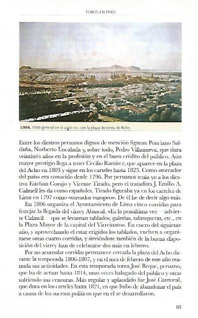 LAMINA COSSIO 50925: Vista de Lima con la plaza de toros de Acho