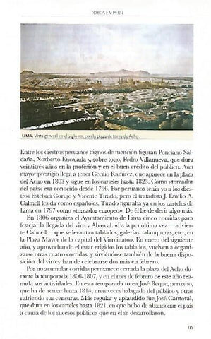 LAMINA COSSIO 50925: Vista de Lima con la plaza de toros de Acho