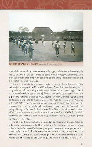 LAMINA COSSIO 50931: El Gallo y Chicuelo en la plaza de Acho en Lima