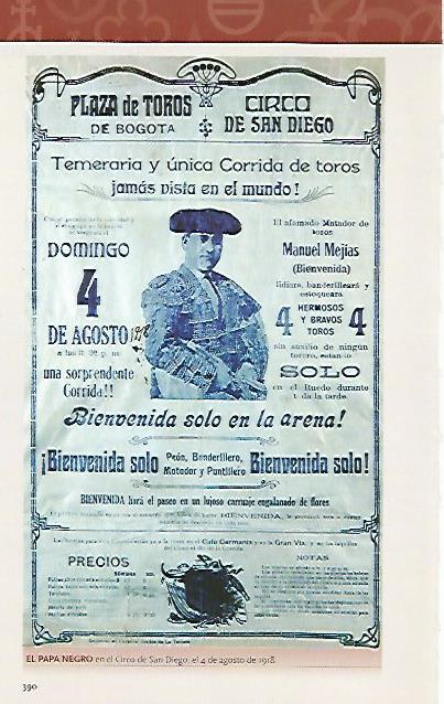 LAMINA COSSIO 50942: El Papa Negro en el Circo de San Diego en 1918