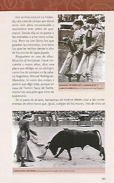 LAMINA COSSIO 50944: Manolete y Carlos Arruza en la Santamaria de Bogota