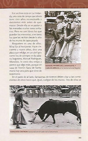 LAMINA COSSIO 50944: Manolete y Carlos Arruza en la Santamaria de Bogota