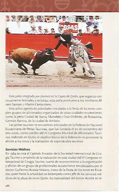 LAMINA COSSIO 50978: Guillermo Jarin en la Monumental de Quito
