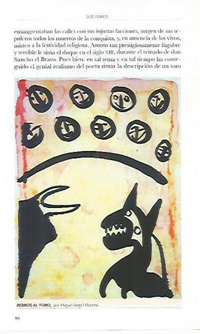 LAMINA COSSIO 51012: Perros al toro por Miguel Angel Moreno