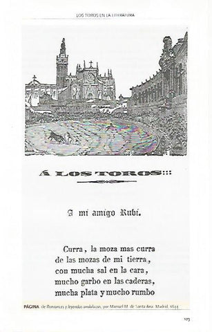 LAMINA COSSIO 51019: Pagina de Romances y leyendas andaluzas de M.M. de Santa Ana de 1844