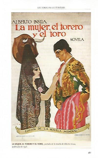 LAMINA COSSIO 51039: La mujer el torero y el toro novela de Alberto Insua