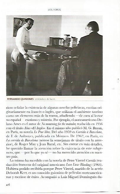 LAMINA COSSIO 51057: Fernando Quiñones vistiendose de luces