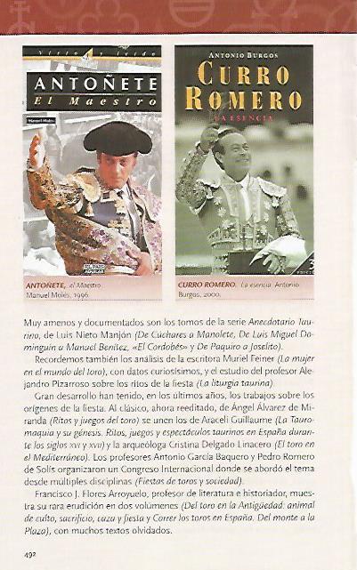 LAMINA COSSIO 51063: Portada de las biografias de Antoñete y Curro Romero