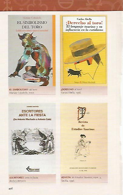 LAMINA COSSIO 51064: Portadas de libros sobre toros
