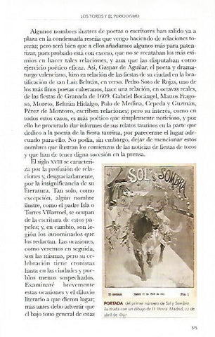 LAMINA COSSIO 51067: Portada del primer Sol y Sombra de 1897