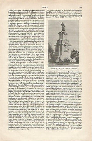 LAMINA ESPASA 19846: Monumento a Roger de Lluria en Tarragona