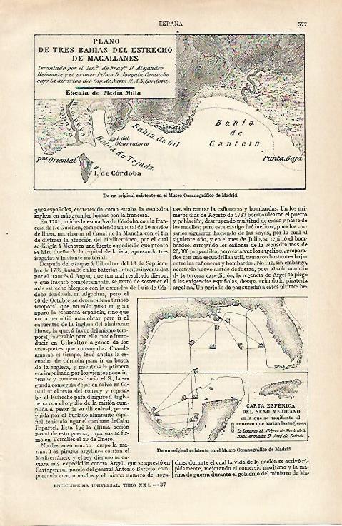 LAMINA ESPASA 19848: Planos del Oceanografico de Madrid