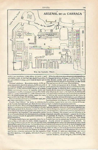 LAMINA ESPASA 19851: Plano del Arsenal de la Carraca