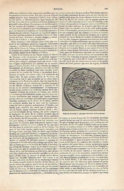 LAMINA ESPASA 19878: Sello de Teobaldo I