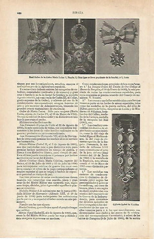 LAMINA ESPASA 19879: Medallas de la Real Orden de la Reina Maria Luisa