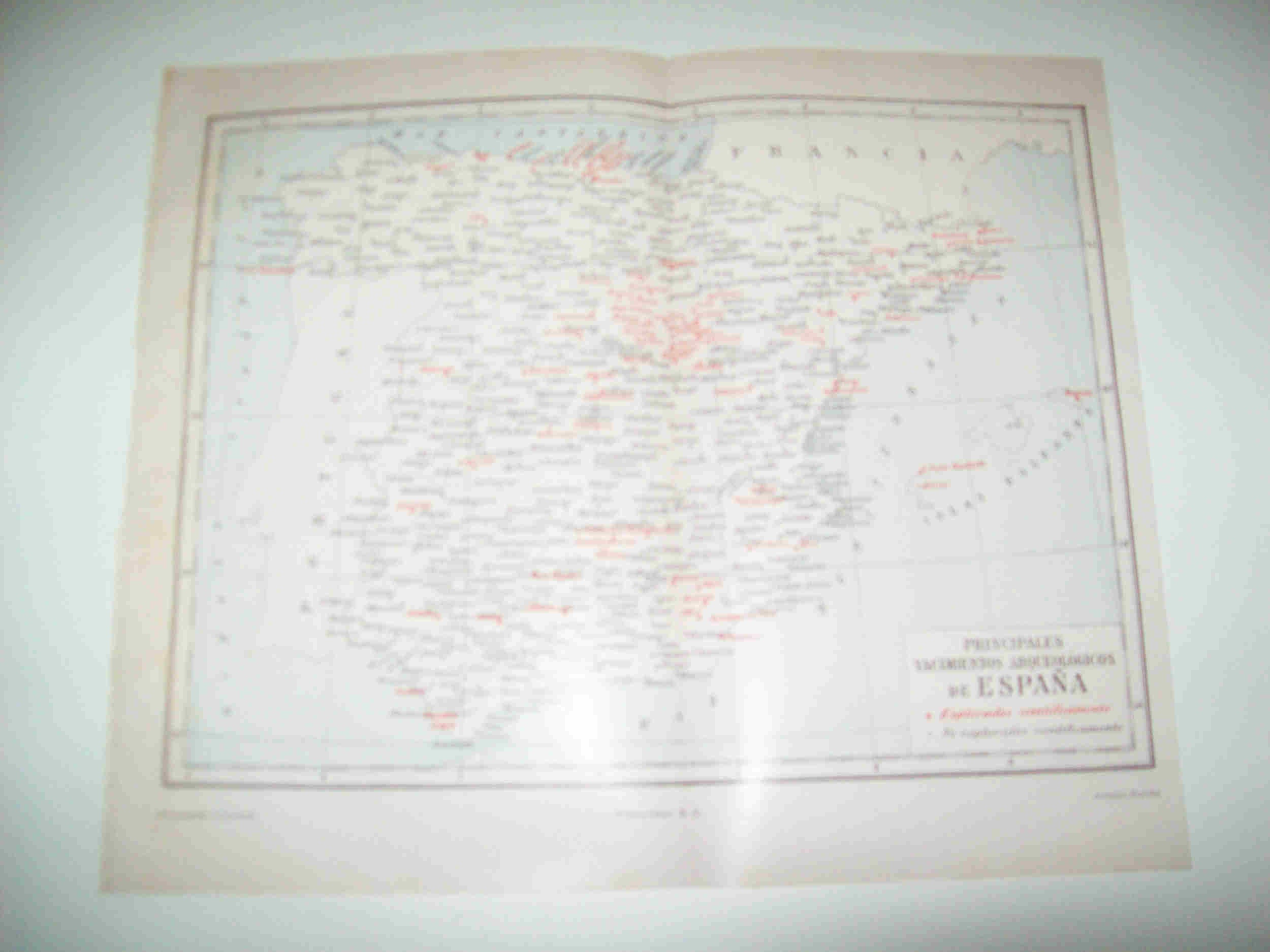 LAMINA ESPASA 19913: Mapa arqueologico de España