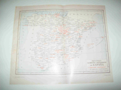LAMINA ESPASA 19913: Mapa arqueologico de España
