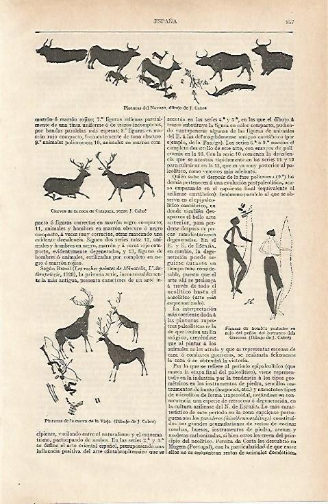 LAMINA ESPASA 19918: Pinturas rupestres de España