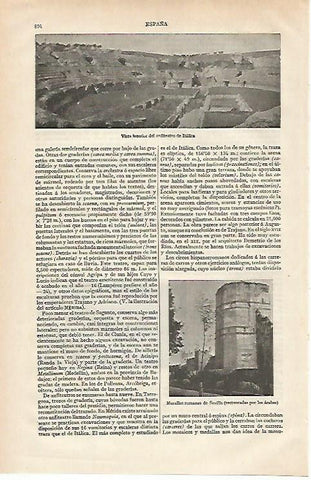 LAMINA ESPASA 19934: Muralla de Sevilla y anfiteatro de Italica