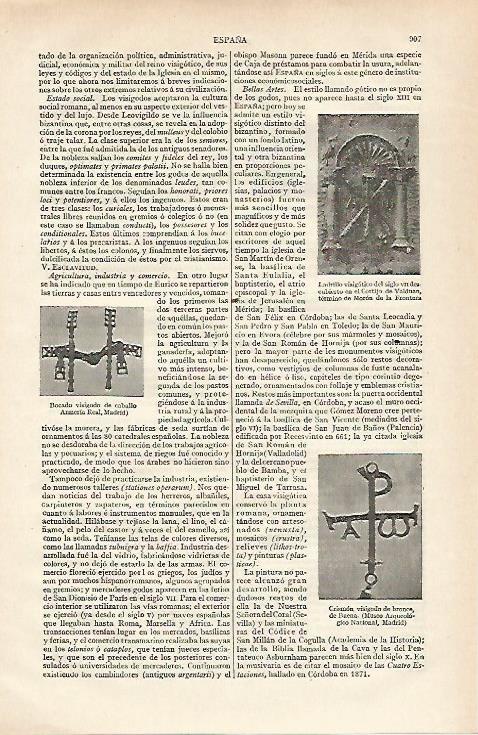 LAMINA ESPASA 19939: Objetos de epoca visigoda