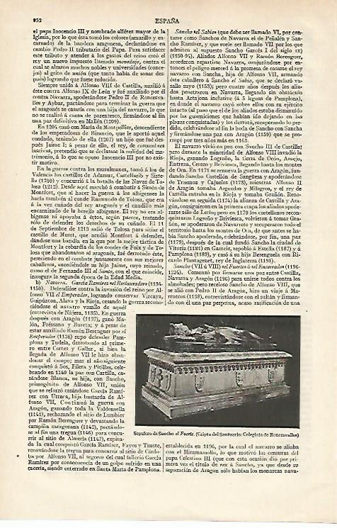 LAMINA ESPASA 19951: Sepulcro de Sancho el Fuerte