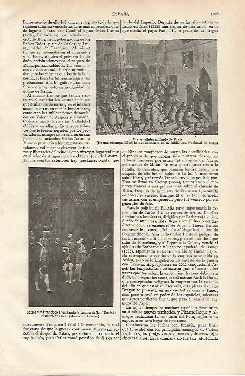 LAMINA ESPASA 19965: Los españoles saliendo de Paris
