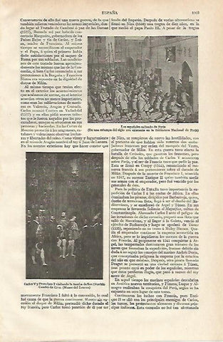 LAMINA ESPASA 19965: Los españoles saliendo de Paris