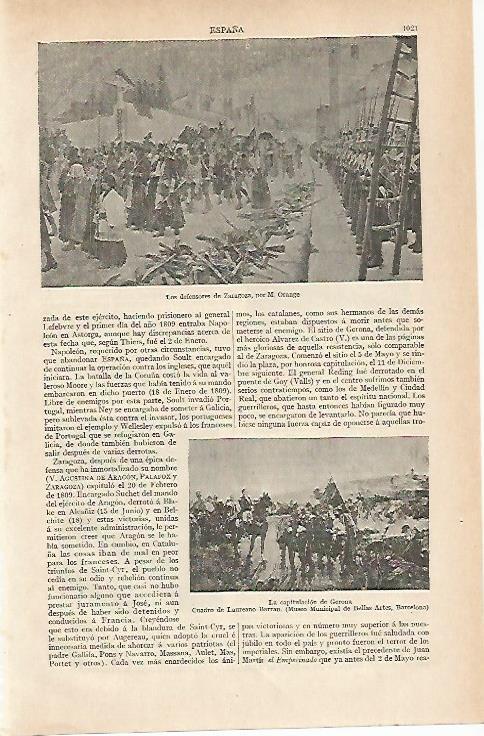 LAMINA ESPASA 19974: Los defensores de Zaragoza
