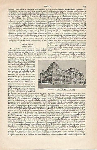 LAMINA ESPASA 19984: Ministerio de Instruccion Publica en Madrid