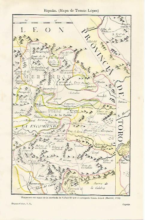 LAMINA ESPASA 20001: Mapa de España de Tomas Lopez
