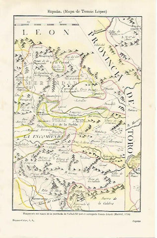 LAMINA ESPASA 20001: Mapa de España de Tomas Lopez