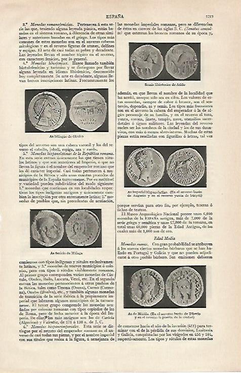 LAMINA ESPASA 20016: Monedas antiguas de España