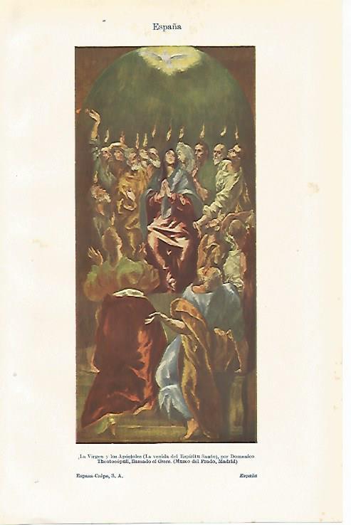 LAMINA ESPASA 20046: La Virgen y los Apostoles por El Greco
