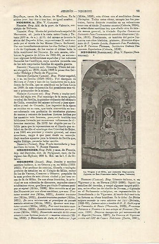 LAMINA ESPASA 20095: La Virgen y el Niño por Negroponte