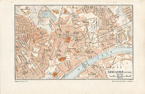 LAMINA ESPASA 20132: Plano de Newcastle upon Tyne